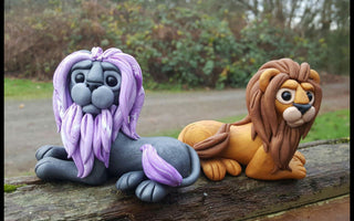 Grey and Brown Lions