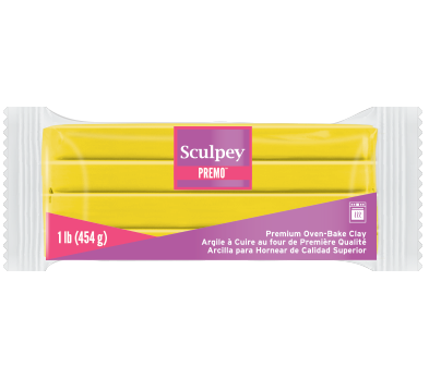 Sculpey Premo Polymer Clay 2Oz-Fluorescent Yellow