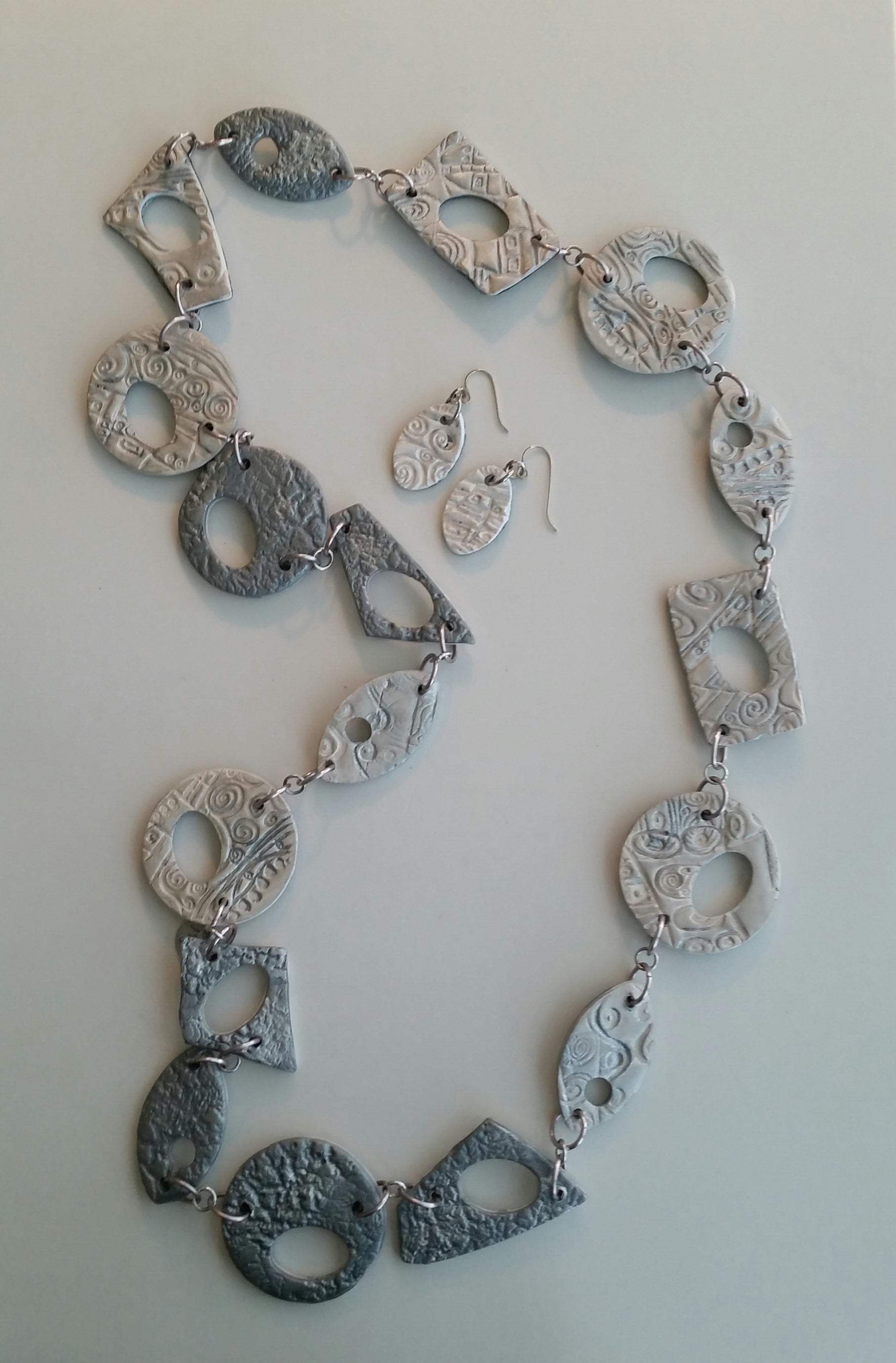Silver Necklace & Earrings