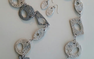 Silver Necklace & Earrings