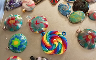 More Polymer Pendants!