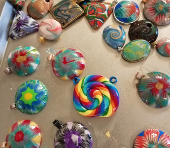 More Polymer Pendants!