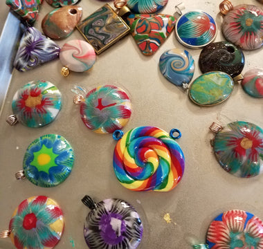 More Polymer Pendants!