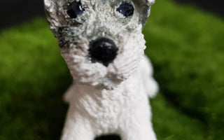 Black and White Dog Sculpture