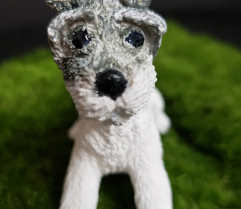 Black and White Dog Sculpture