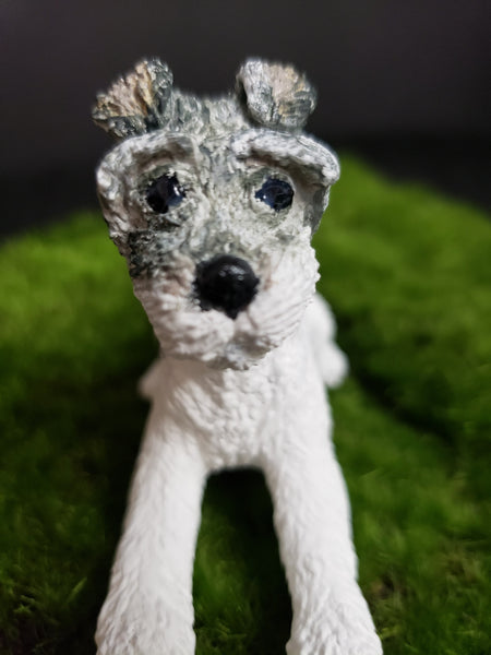 Black and White Dog Sculpture