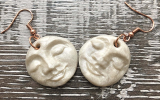 White Face Earrings