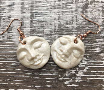 White Face Earrings