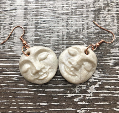 White Face Earrings