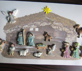 Nativity Scene in Pastels