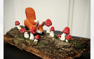 Fox and Mushrooms