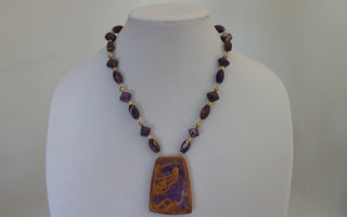 Purple Pendant Necklace