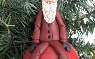 Red Santa Ornament