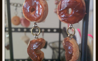 Chocolate Donut Earrings