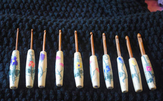 Pressed Flower Crochet Hooks