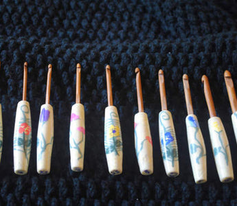 Pressed Flower Crochet Hooks