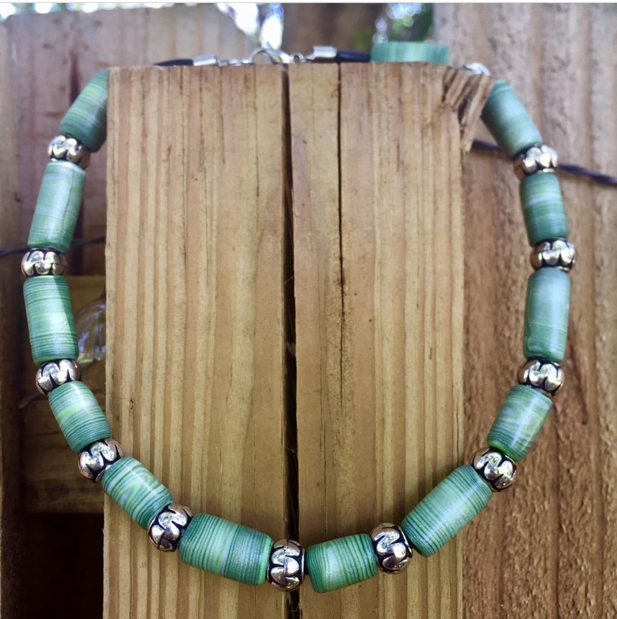 Green and Silver Necklace