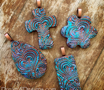 Brown and Blue Pendants