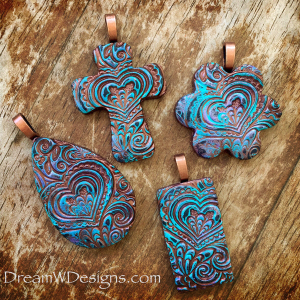 Brown and Blue Pendants