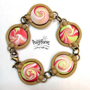 Sculpey Souffle Spumoni Swirl Bracelet  (Amy Koranek)