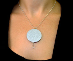 Premo! Frosty Snowflake Mica Shift Pendant (Gretchen Amberg)