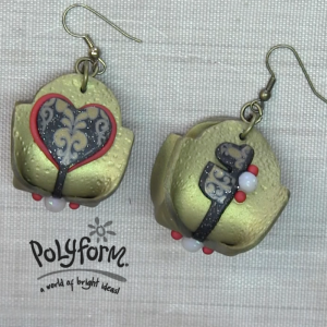 Premo! Sculpey Queen of Hearts Earrings (Amy  Koranek)