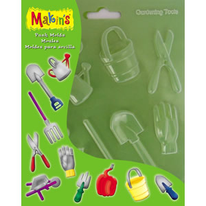 Clay Push Molds - Gardening Tools