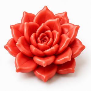 FIMO Effect - Translucent Red, 2 oz clay flower render