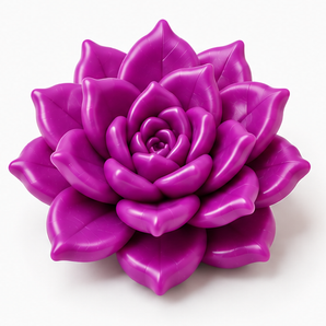 FIMO Soft - Purple, 2 oz. clay flower render