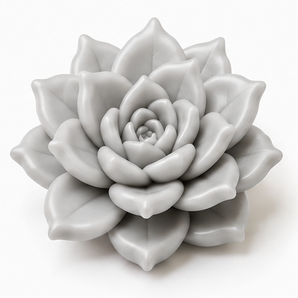 FIMO Soft - Dolphin Grey, 2 oz. clay flower render