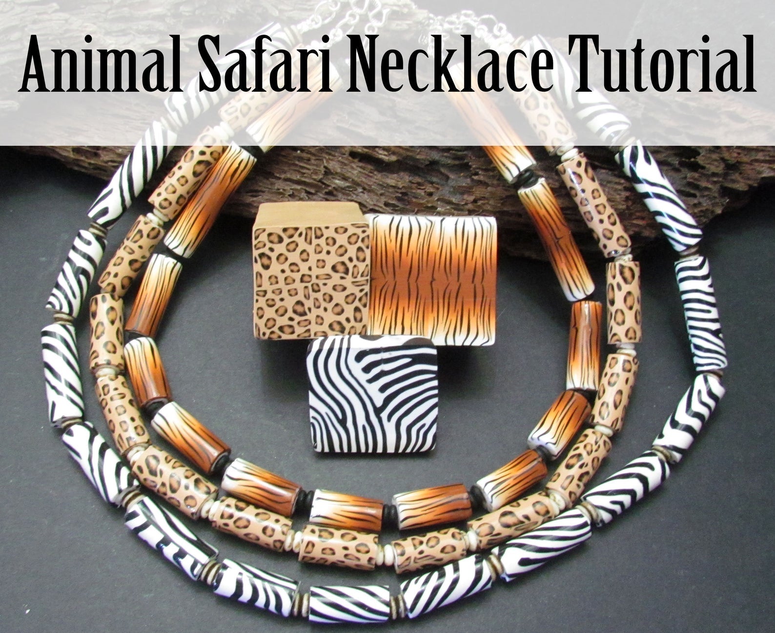 Polymer Clay Animal Safari Necklace Video Tutorial