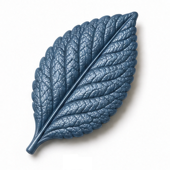Cernit Metallic - Blue clay flower render