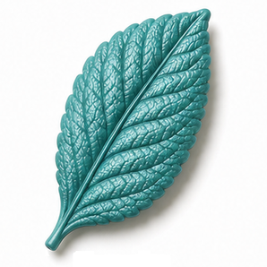 Cernit Metallic - Turquoise clay flower render