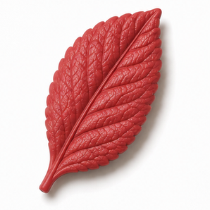 Cernit Number One Carmine Red clay flower render