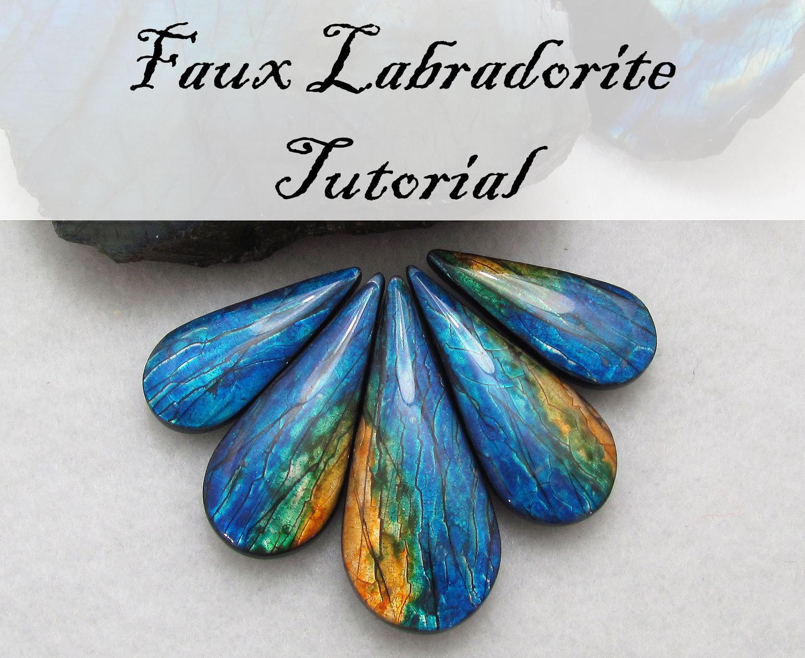 Faux Labradorite Polymer Clay Video Tutorial