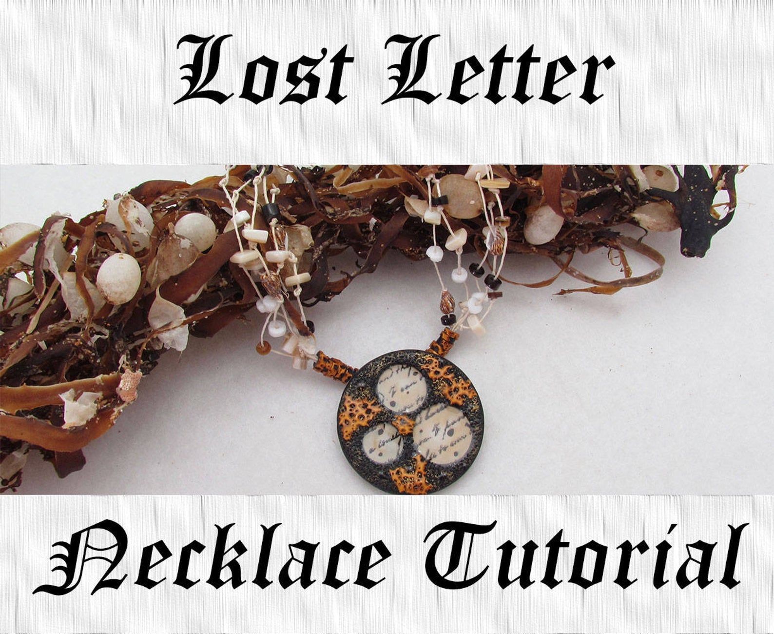 Lost Letter Polymer Clay Necklace Video Tutorial