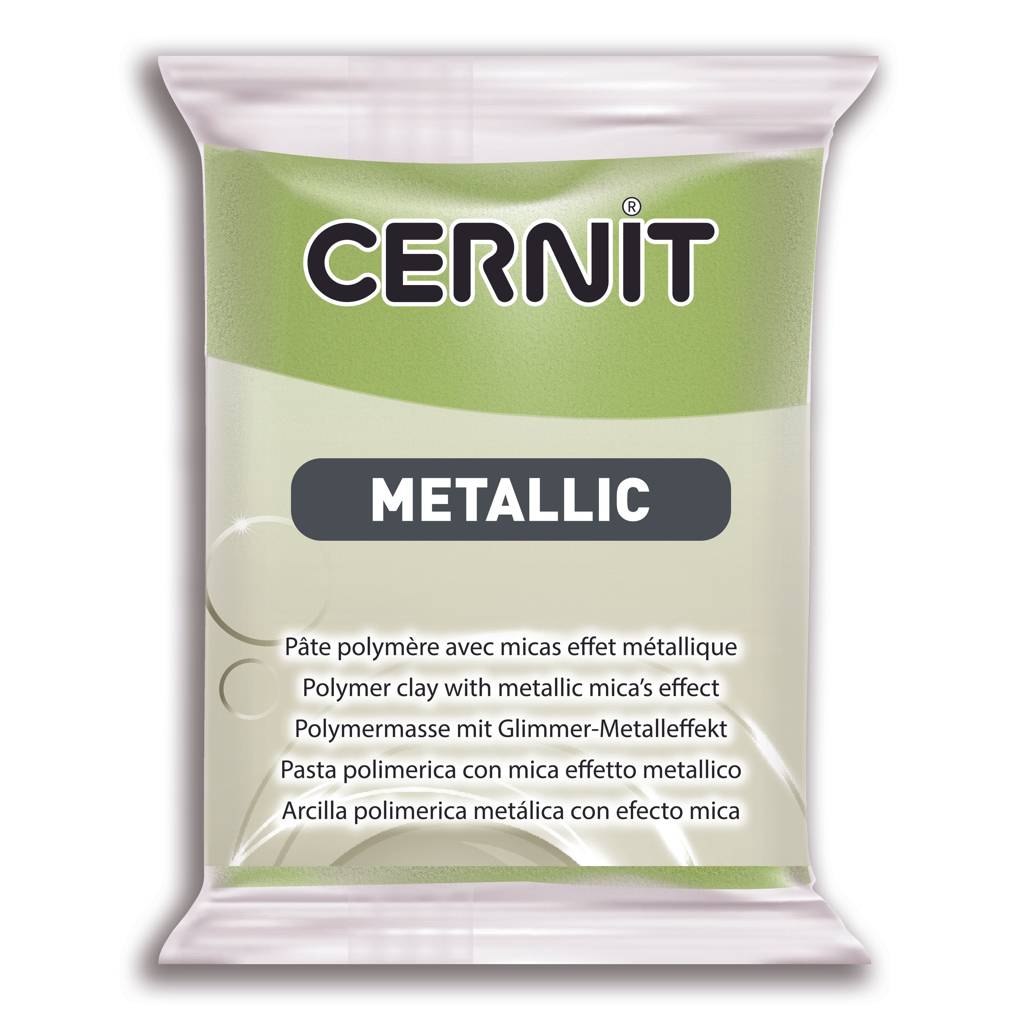 Cernit Metallic - Green Gold, 2 oz