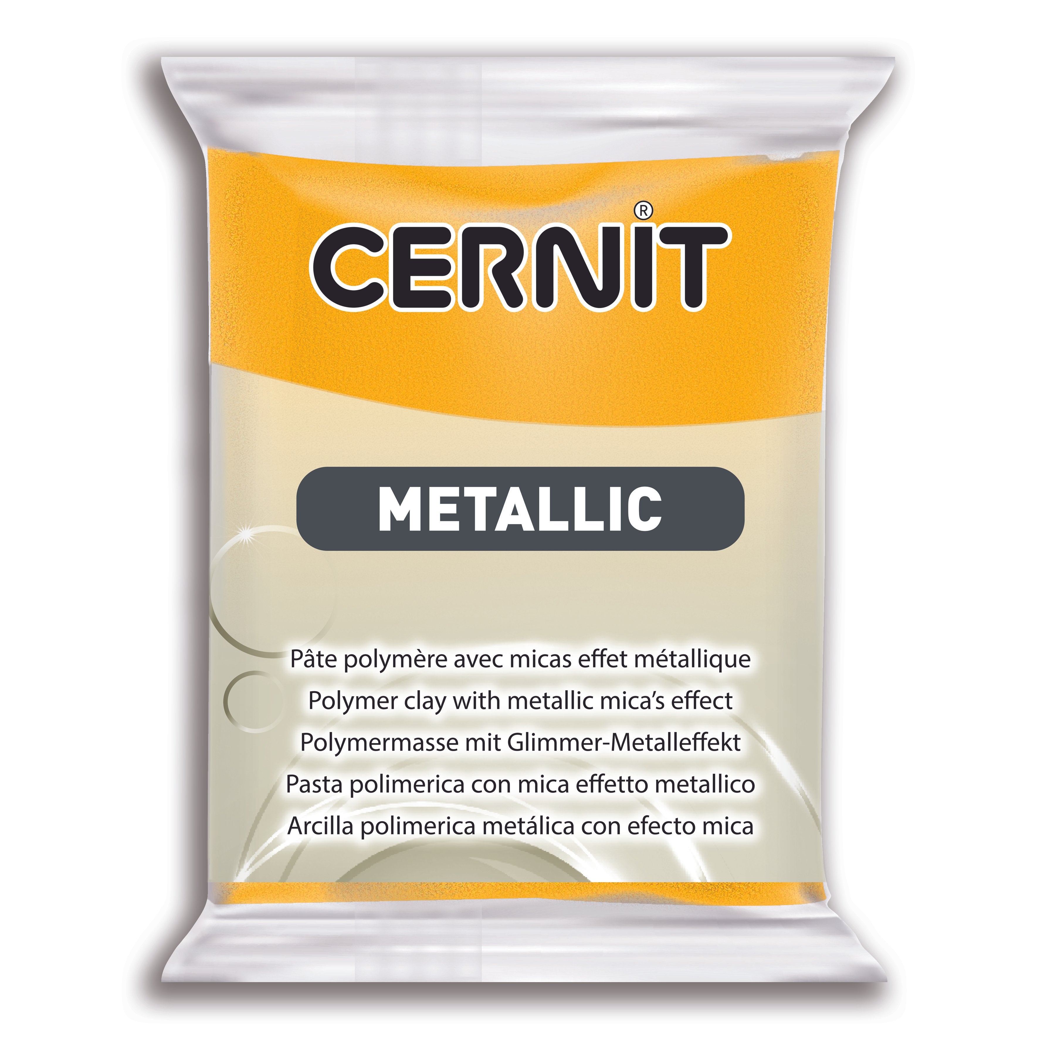Cernit Metallic - Yellow, 2 oz