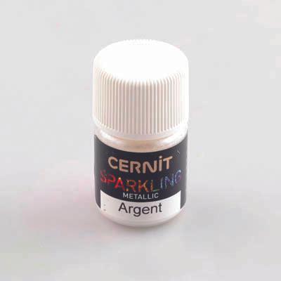 Cernit Metallic Powders - Silver, 5g