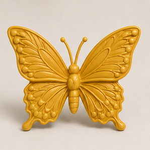 Sculpey Premo - Mustard Yellow, 2 oz clay butterfly render