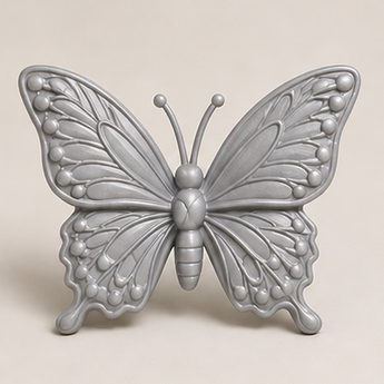 Sculpey Premo - Silver, 2 oz clay butterfly render