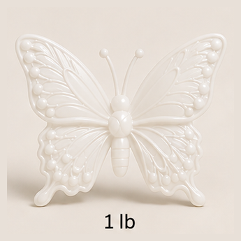 PE1_5527 White Translucent Premo butterfly