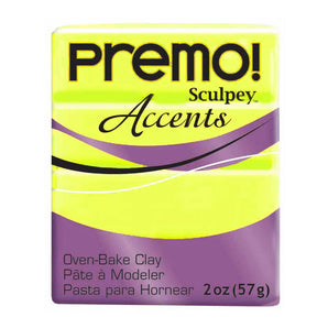 Sculpey Premo - Fluorescent Yellow, 2 oz