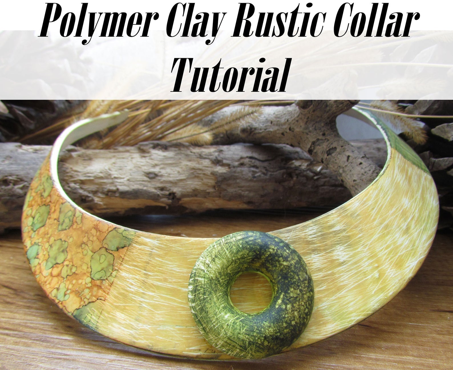 Rustic Polymer Clay Collar Video Tutorial