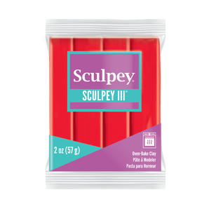 Sculpey III - Red Hot Red, 2 oz