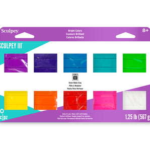 Sculpey III - Brights Multi-pack, 10pc x 2oz.