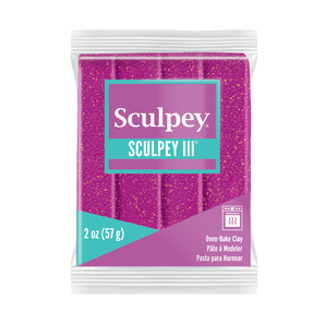 Sculpey III - Violet Glitter, 2 oz