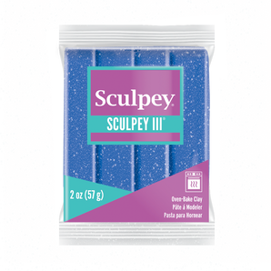Sculpey III - Blue Glitter, 2oz