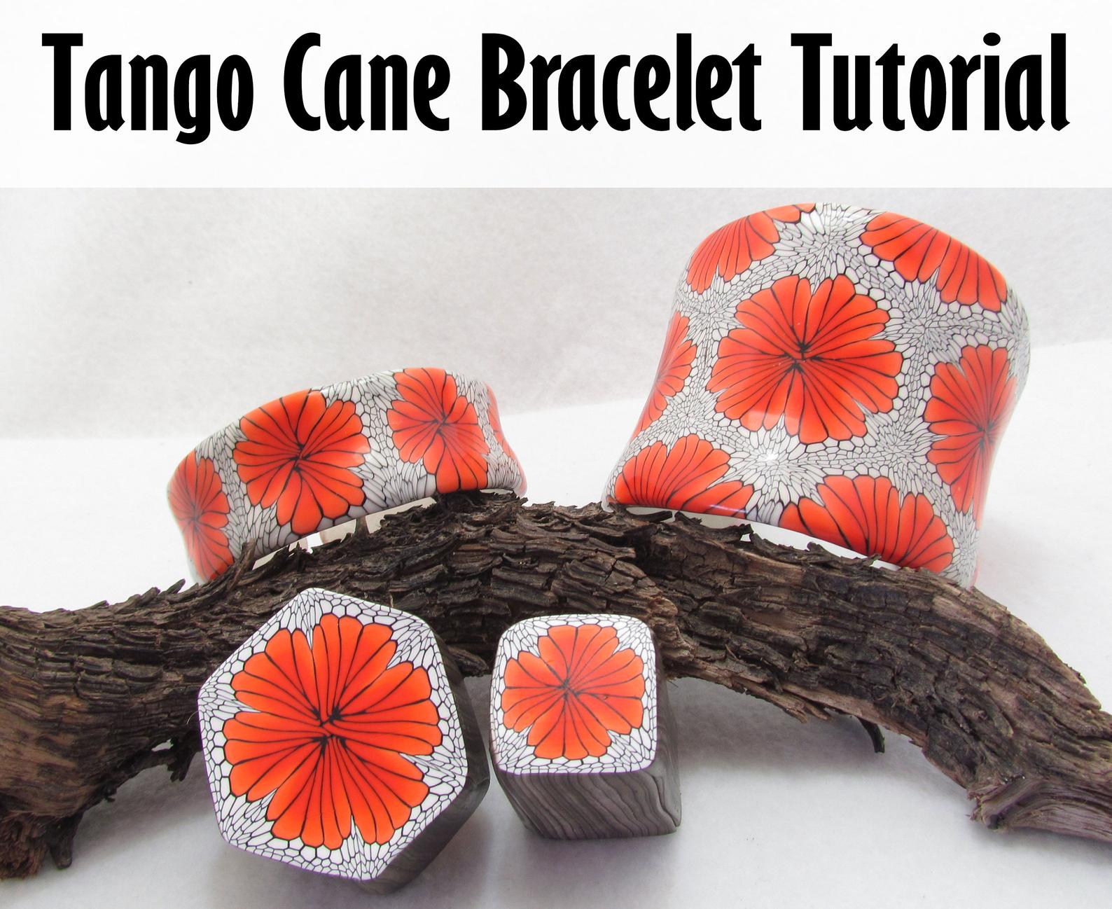 Tango Cane Polymer Clay Bracelet Video Tutorial