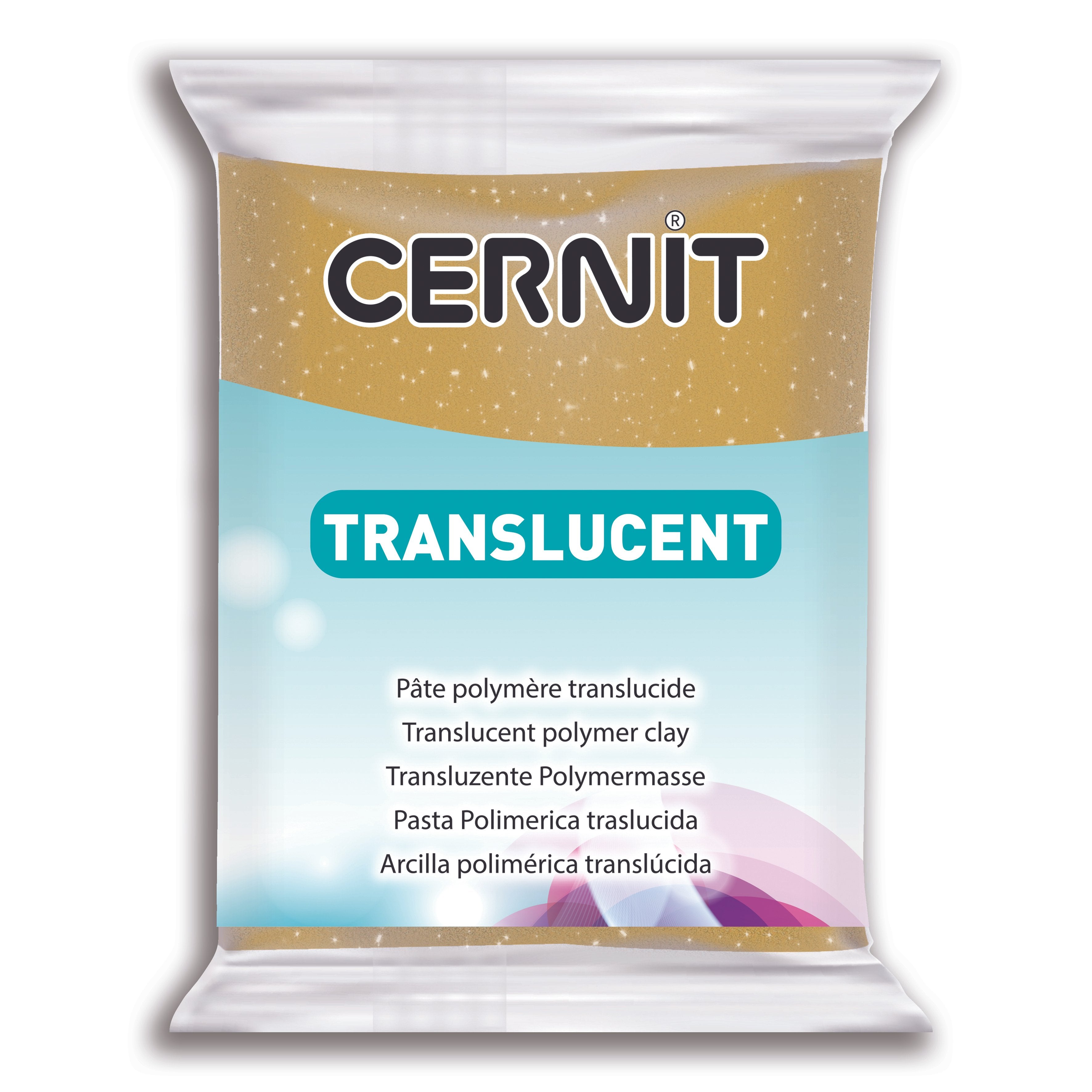 Cernit Translucent - Glitter Gold, 2 oz